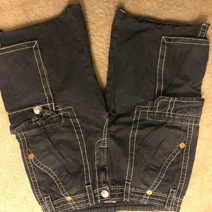 True Religion Cargo Shorts Navy Blue